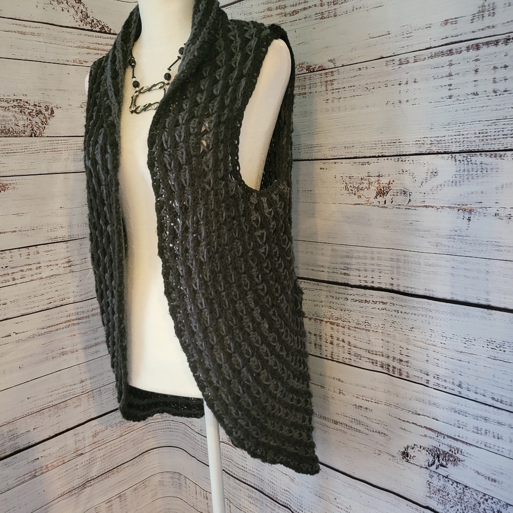 Sleeping On Snow Anthropologie Chunky Knit Sleeveless Cardigan S/M